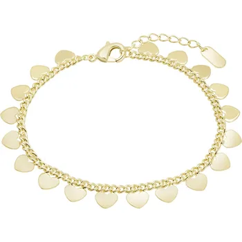 Náramek VERONA 3051 Pozlacený náramek se srdíčky Ellami