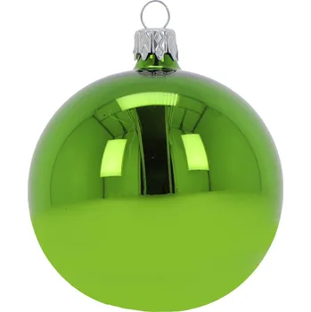 Vánoční ozdoba OZDOBA Koule UNI - lahvově zelený lak Velikost: 8 cm