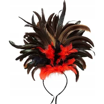 Karnevalový doplněk Brazilská čelenka z peří Widmann černo-červená