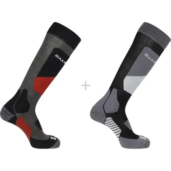 Dámské ponožky Salomon S/Access 2-Pack Uni LC2168300 - black/beluga 42-44