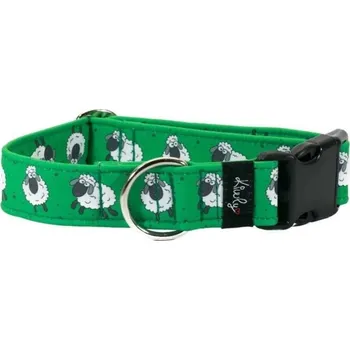 Obojek pro psa Obojek HAPPYZOO BY KIWLY softshell Ovečky zelené 3x32-48cm