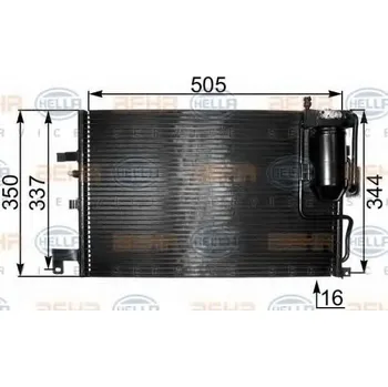 Výparník klimatizace BEHR HELLA SERVICE Kondenzátor klimatizace BHS 8FC 351 300-791