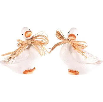 Vánoční dekorace Autronic Husa - keramická dekorace, větší, mix 2 druhů, cena za 1 ks, sada 4 ks