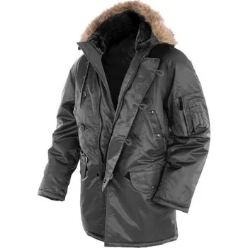 Pánská parka MILTEC Bunda N3B Parka Aljaška zimní dlouhá černá XL