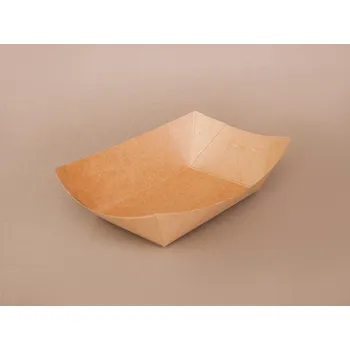 Jednorázové nádobí ECO kraft tácek 19,5 x 16,5 x 5,5cm (700ml)