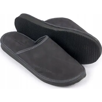 Pánské pantofle IRESHOES Pánské kožené Papuče z nubuku bamboše měkké pohodlné nazouváky 42