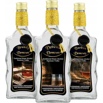 Láhev Zdobená láhev Vlna 500ml DĘBOWA BURBON BRANDY