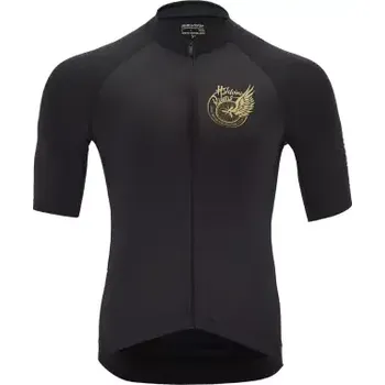 Cyklistické oblečení Silvini Mottolino pánský dres krátký rukáv Black/Gold vel. XXL