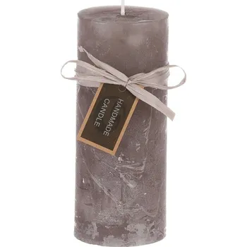 Svíčka Autronic Svíčka, šedivá barva. 367g vosku., sada 4 ks