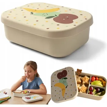 Svačinový box SILIKONOVÝ OBĚDOVÝ BOX PRO DĚTI, VZDUCHOTĚSNÝ, VHODNÝ DO MYČKY A MIKROVLNNÉ TROUBY, BEZ BPA