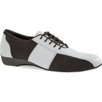 Dámská obuv Diamant mod.143 bílá kůže/černý semiš 2,5cm klínkový - 29,5