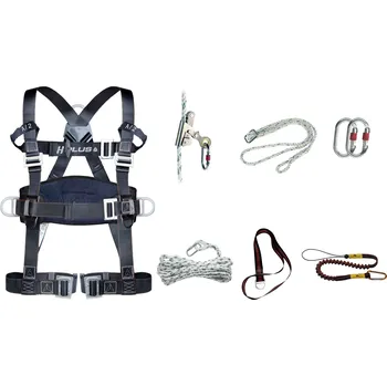 Úvazek DELTA ELARA350H / Souprava k zachycení pádu pro práci na střeše - černá S/M/L