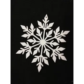 Vánoční ozdoba Vánoční ozdoba vločka - výtisk 3D - 11cm - sněhově bílá