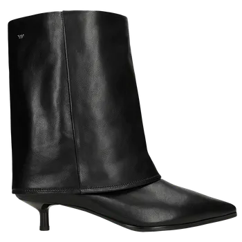 Dámská obuv Černé Kožené Kotníčkové Boty Na Klínku Wojas 5534551 36