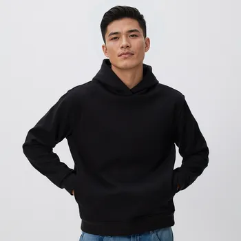 Pánská mikina Reserved - Regular mikina s kapucí - černý - 8107H-99X - 8107H-99X-XXL