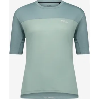 cyklistický dres Dámské tričko Mons Royale Diversion Merino Bike Jersey SS - Modrozelené Velikost: M