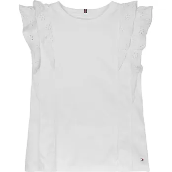 Chlapecké tričko Dětské bavlněné tričko Tommy Hilfiger KG0KG08553.PPYA bílá 00X, vel. 176