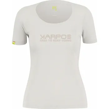 Dámské tričko KARPOS Loma Cotton W T-Shirt, Vaporous Gray/ Writing Print velikost: S