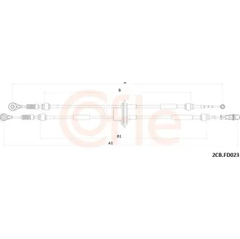 Tažné lanko, ruční převodovka, 2CB.FD023