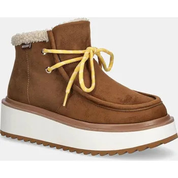 Dámské kozačky Nízké kozačky Love Moschino dámské, hnědá barva, na platformě, lehce zateplené, JA21116L0NJAW210 82X, EUR 40