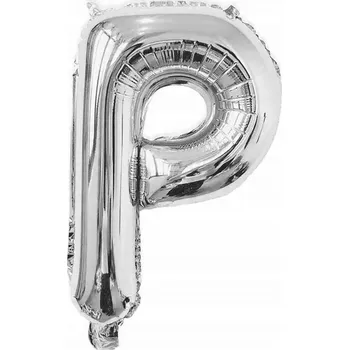 Balónek Fóliový balónek písmeno S STŘÍBRNÝ k narozeninám heliem 40 cm