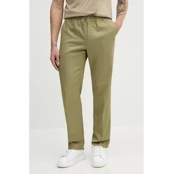 Kalhoty s příměsí lnu Calvin Klein K10K114403 zelená 91X, vel. 50