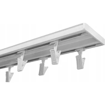 Obraz ALUMINIOWÁ STROPNÍ LIŠTA Premium DVOJITÁ 400 cm KOMPLET + ŽABKY