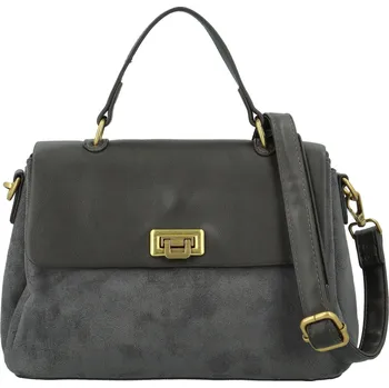 Kabelka Módní dámská koženková kabelka do ruky Gabris, tmavě šedá