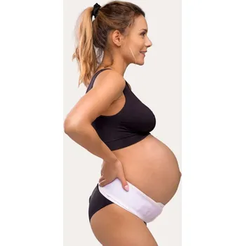 Těhotenský podpůrný pás Podpůrný těhotenský pás pod bříško – bílý Velikost: S/M