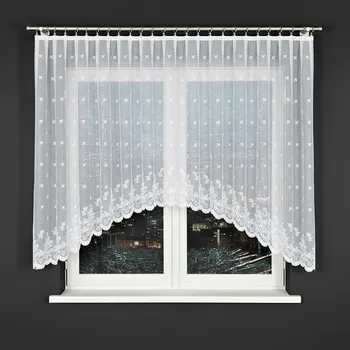 Záclona Dekorační oblouková krátká záclona na žabky KAROLINA 140 bílá 300x140 cm MyBestHome