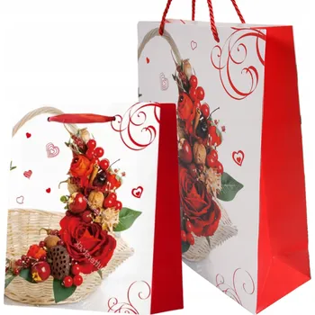 Dárková taška Taška papírová ozdobná dárek taška 26x32x10 pevná, silná