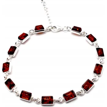 Náramek Stříbrný Náramek s Jantarem