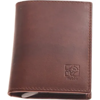 Peněženka Pánská kožená ručně vyrobená peněženka s hliníkovým pouzdrem na karty Kubát RFID/hnědá/760042Chesnut