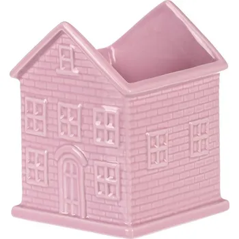 Obal na květináč Autronic Obal na květiny - tvar domku, barva růžovo-fialová, sada 2 ks