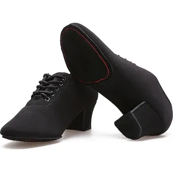 Pánské tenisky HDS Henzély | Pánské taneční boty na latinu HDS PLA007 černá lycra, podpatek 3,5cm - 28,5