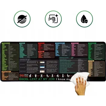 Podložka pod myš VELKÁ PODLOŽKA POD MYŠ NA STŮL ČERNÁ HERNÍ