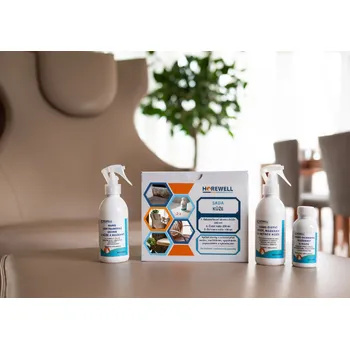 Čistící sada Horewell Nano Sada na čistění a údržbu kůže Sada 2x200 ml, 1x100 ml + Dárek Nano houbička na čištění