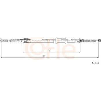 Auto-moto Lanovod parkovací brzdy COFLE 631.11