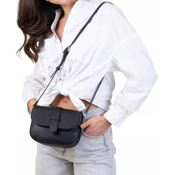 Kabelka Alessio kabelka, typ kabelka přes rameno, eko kůže, černá