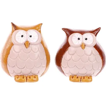 Autronic Sova keramická - dekorace, mix 2 druhů, cena za 1 ks, sada 4 ks