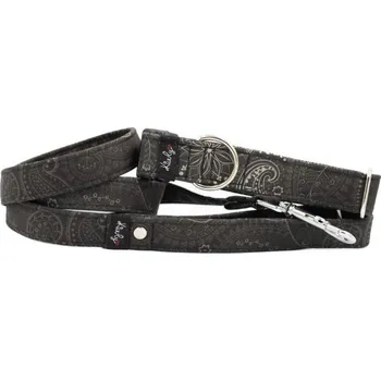 Obojek pro psa Obojek HAPPYZOO BY KIWLY softshell Jemné paisley černá 2x22-32cm