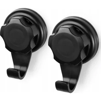 Věšák Háčky do koupelny Compactor Bestlock Black s přísavkami -bez vrtání