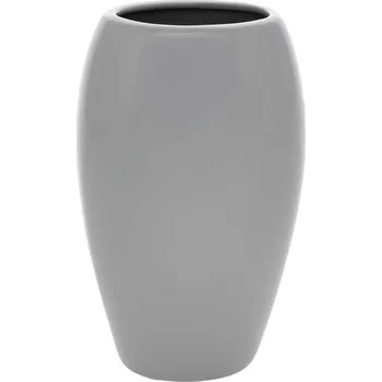 Autronic Váza keramická - vyboulená, oválný tvar, šedá, sada 2 ks