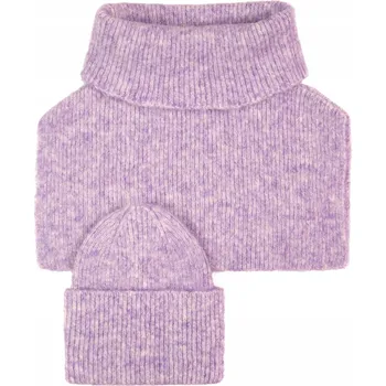 Čepice Szaleo sada čepice a nákrčník (rolák) univerzální velikost fialová