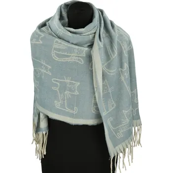 Šála Trendy dámská šála Sandy Cat, světle modrá