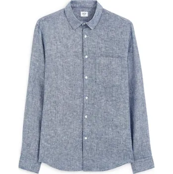 Celio Lněná košile Daflix 1123834 Modrá S