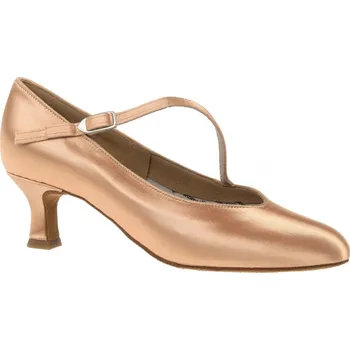 Dámské lodičky Dámské taneční boty na standard Diamant mod.172 tělový tan satén podpatek F5 cm - -vyberte velikost-