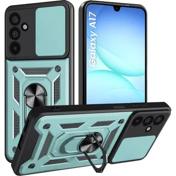 Pouzdro na mobilní telefon Kryt Samsung Galaxy A17 4G/5G Techsuit CamShield Pro green