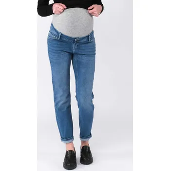 Těhotenská móda Těhotenské džíny Norah Boyfriend SUSTAINABLE – modré stone wash, bavlna Velikost: 26