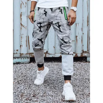 Pánská móda Pánské tepláky DSTREET SVĚTLE ŠEDOZELENÁ L